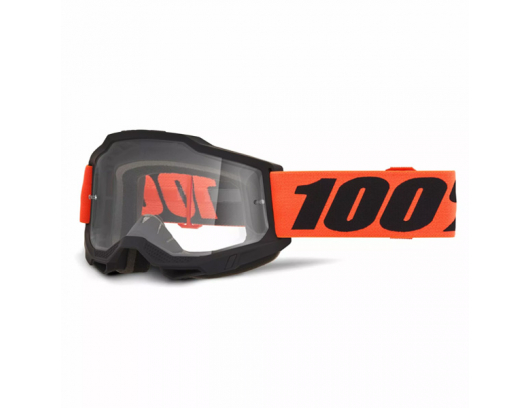 Akiniai skaidriu stikliuku 100% Accuri 2 Juodi/oranžiniai