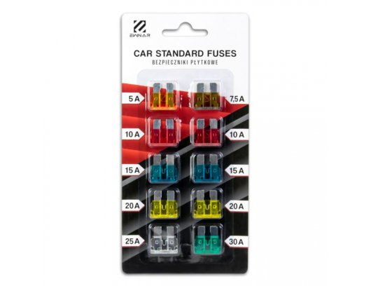 Saugiklių komplektas 10vnt. (standartiniai) Mammooth