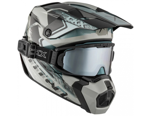 Šalmas su akiniais CKX Titan AMS Concordia Pilkas