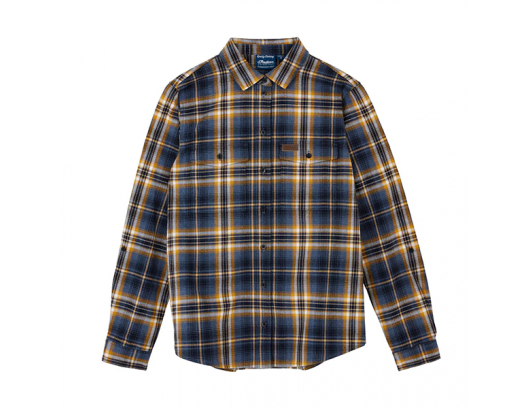 Shirt for Women Indian Motorcycle Kansas Plaid Shirt Navy