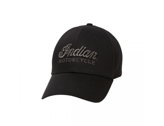 Hat Indian Motorcycle 1910 Script Logo Black