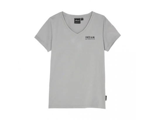 T-Shirt for Women Indian Motorcycle Banner Logo, Gray