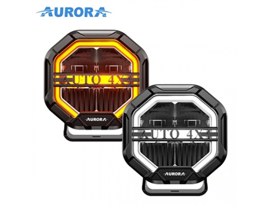 AURORA 4" (10cm) Linkable series LED lights 40W COMBO with DRL (Amber/White), 2pcs kit with harness